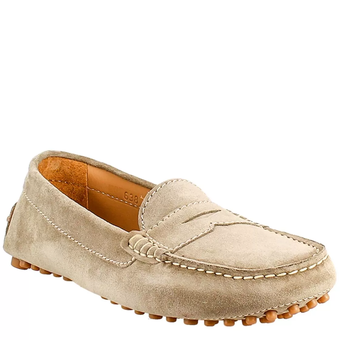 Clearance Leonardo Shoes Mocassino Da Donna Tubolare In Pelle Grigio