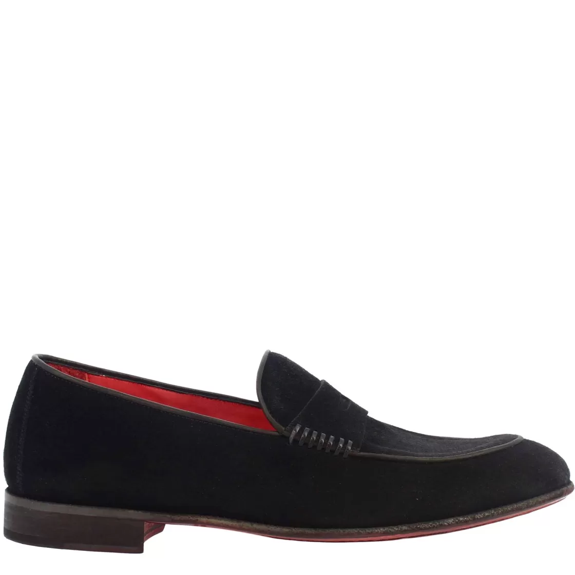 Flash Sale Leonardo Shoes Mocassino Elegante Da Uomo In Pelle Scamosciata Nero