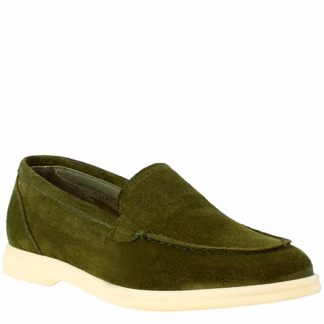 Discount Leonardo Shoes Mocassino Flessibile Da Donna In Pelle Scamosciata Verde