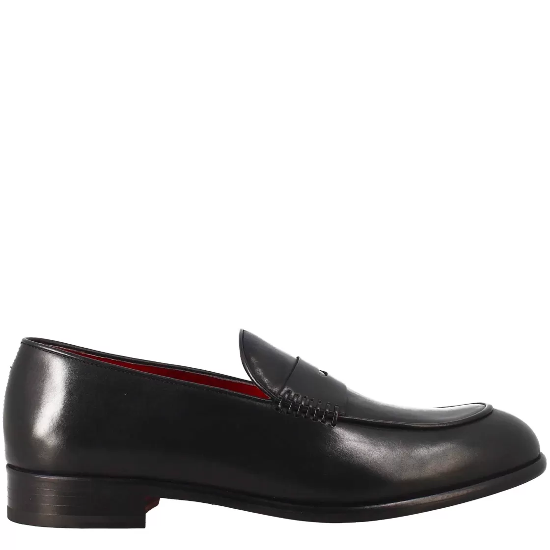 Discount Leonardo Shoes Mocassino Elegante Da Uomo In Pelle Fiore Nero