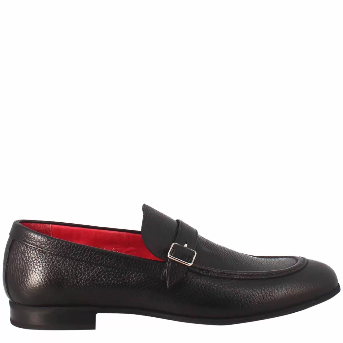 Online Leonardo Shoes Mocassino Elegante Da Uomo In Pelle Liscia Nero