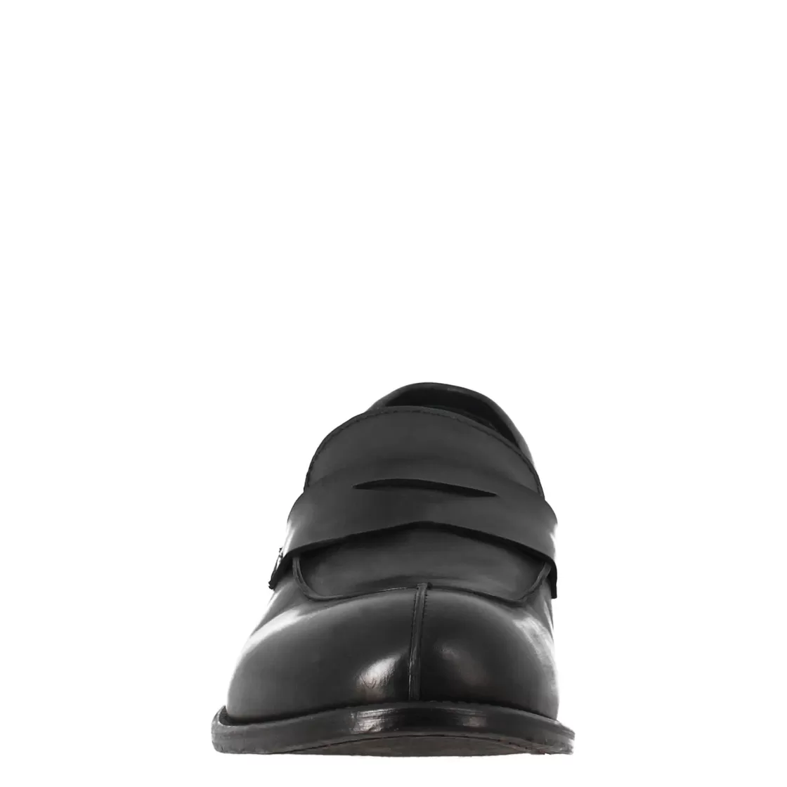 Fashion Leonardo Shoes Mocassino Vintage Elegante Da Uomo In Pelle Liscia Nero