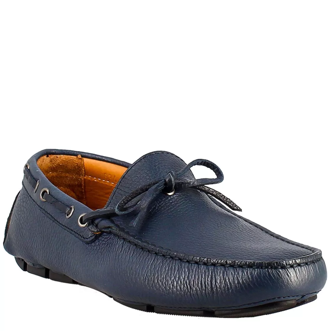 Best Leonardo Shoes Mocassino Tubolare Con Lacci Da Uomo In Pelle Blu