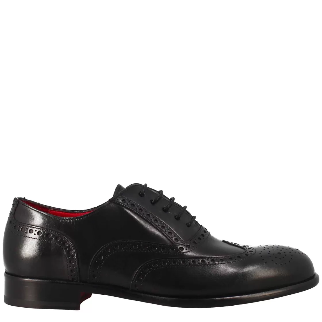 Hot Leonardo Shoes Oxford Brogue Elegante Da Uomo In Pelle Nero