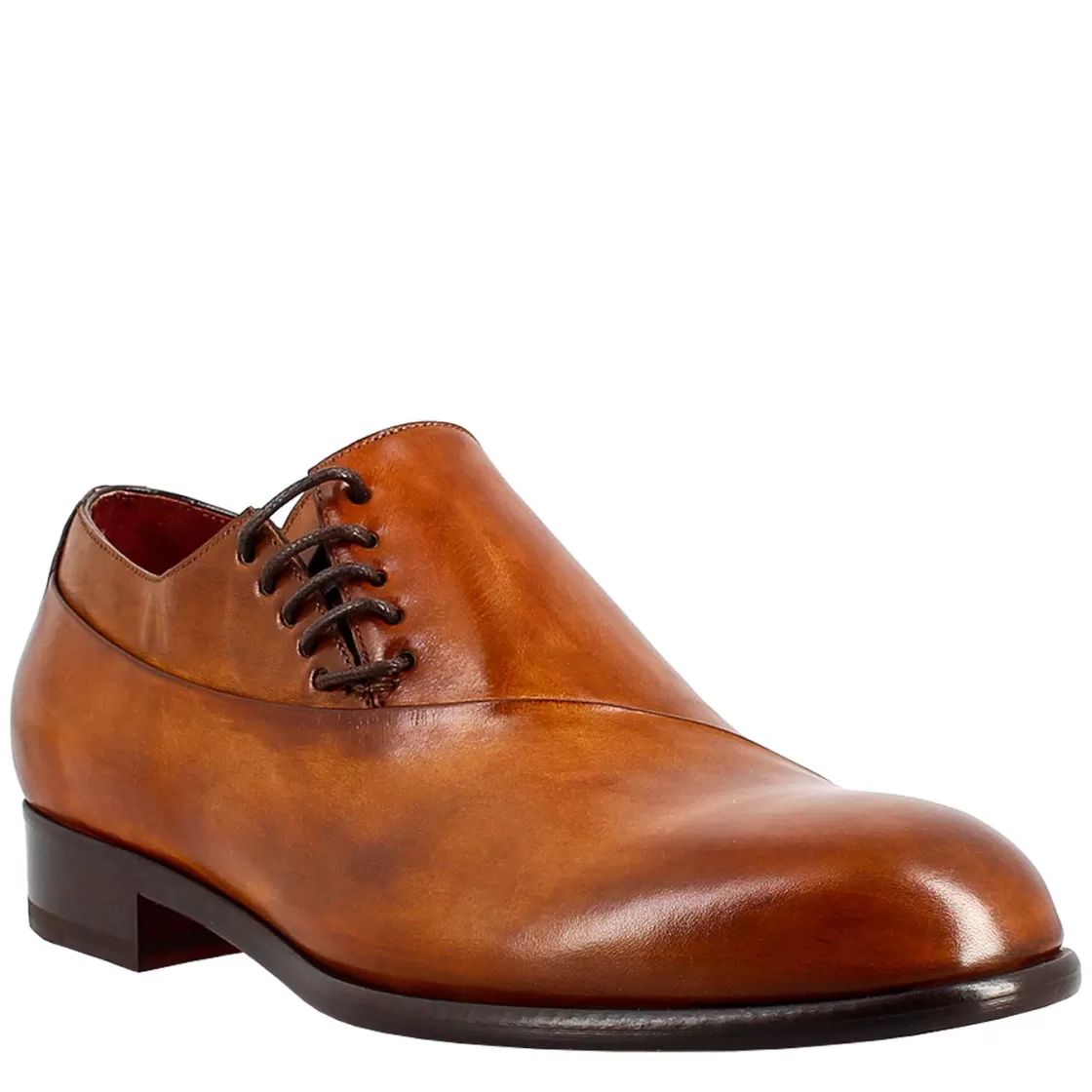 Flash Sale Leonardo Shoes Oxford Siena Elegante Da Uomo In Pelle Marrone