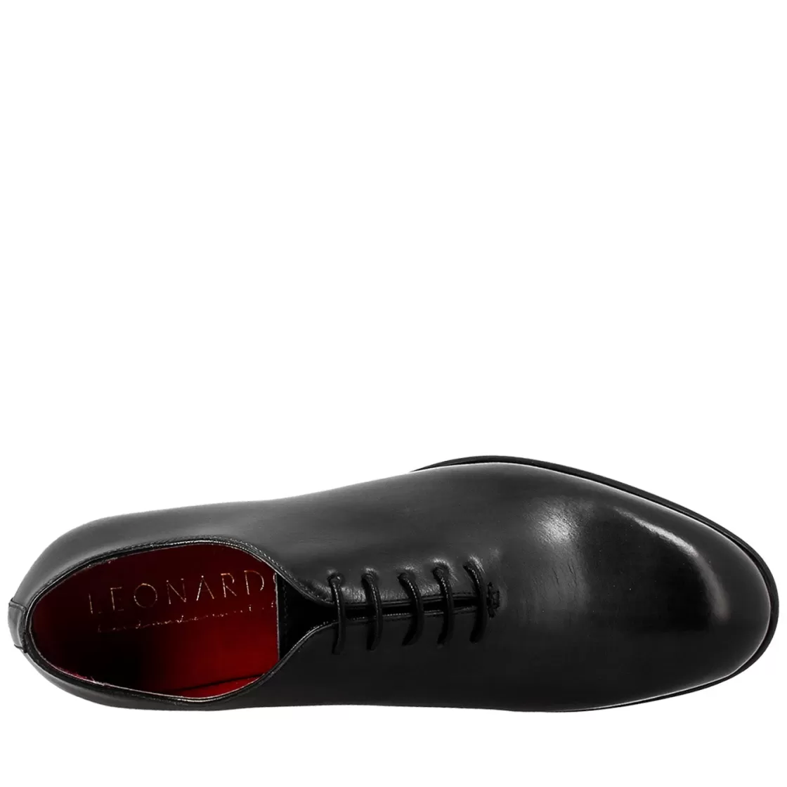 Shop Leonardo Shoes Oxford Wholecut Elegante Da Uomo In Pelle E Fodera Rossa Blu