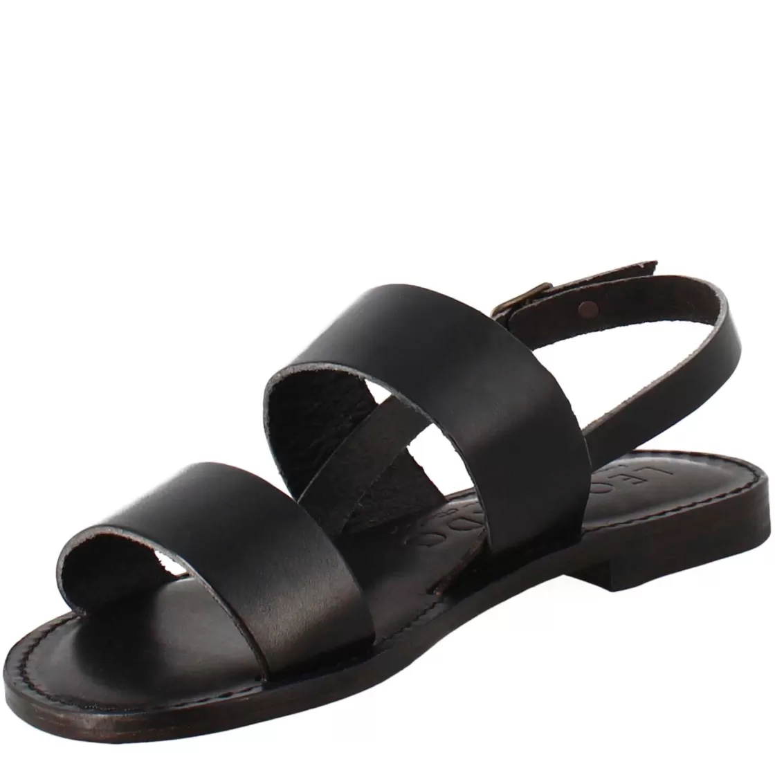 Online Leonardo Shoes Sandali Euforia Da Donna Stile Romano Antico In Pelle Colore Nero