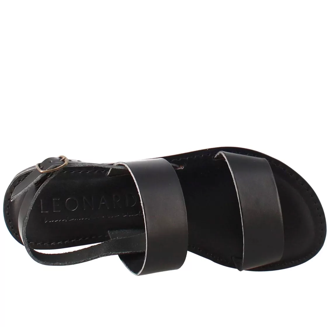 Online Leonardo Shoes Sandali Euforia Da Donna Stile Romano Antico In Pelle Colore Nero