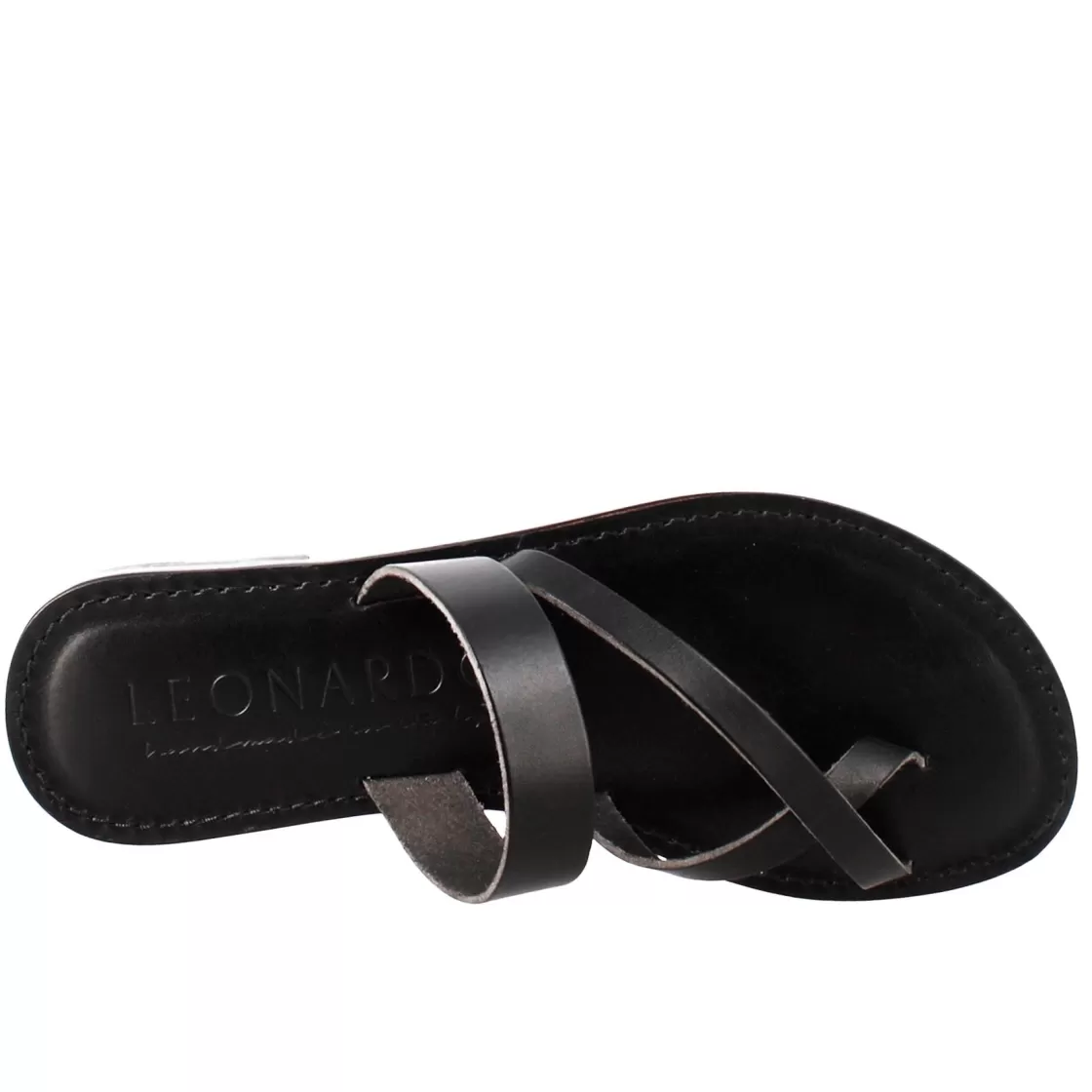 Cheap Leonardo Shoes Sandali Nebula Da Donna Stile Romano Antico In Pelle Nero