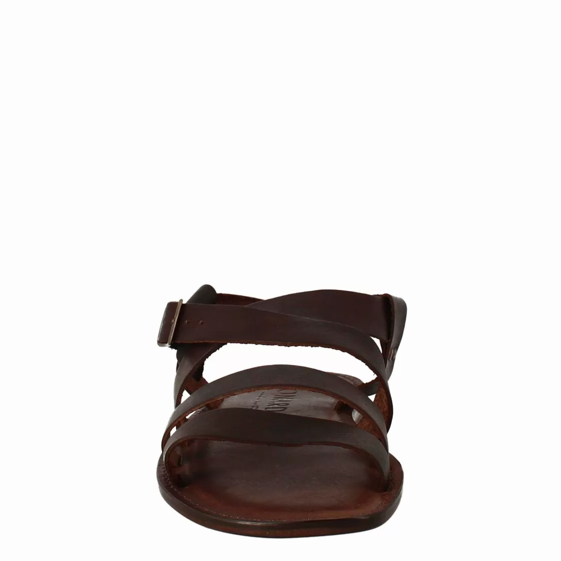 Online Leonardo Shoes Sandali Pisa Modello Gladiatore Da Uomo In Pelle Color Marrone