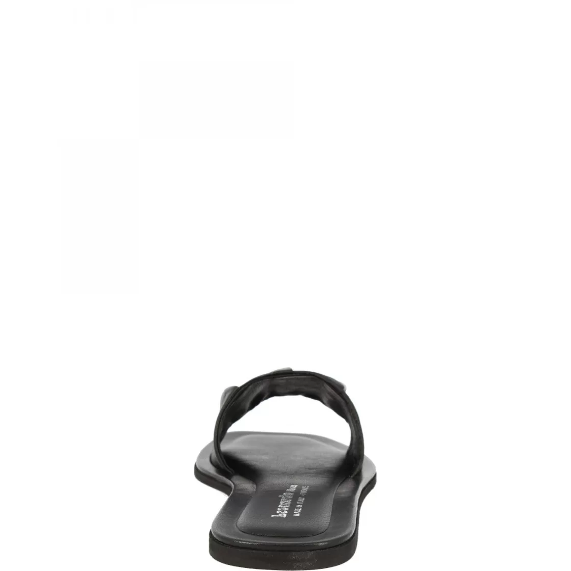 Flash Sale Leonardo Shoes Sandali Slip-on Da Donna Fascia Larga Con Pieghe Fatti A Mano In Nappa Nera Nero