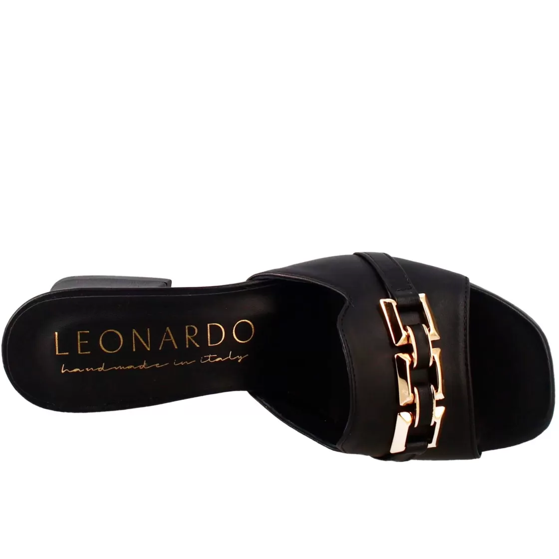 Clearance Leonardo Shoes Sandalo Aperto Con Fibbia Da Donna In Pelle Colore Nero