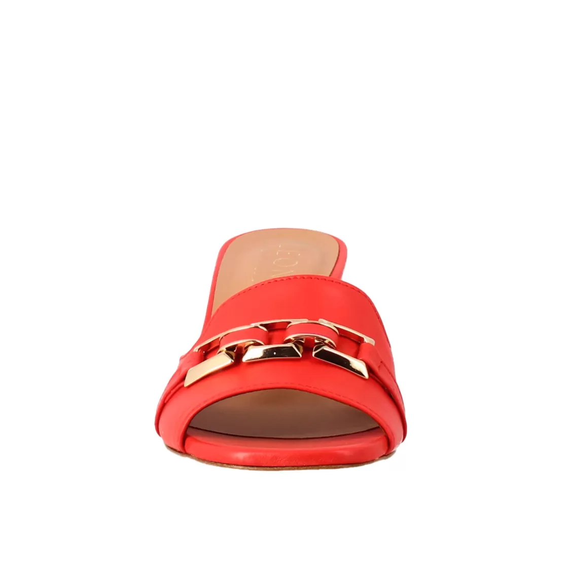 Discount Leonardo Shoes Sandalo Aperto Con Fibbia Da Donna In Pelle Colore Rosso
