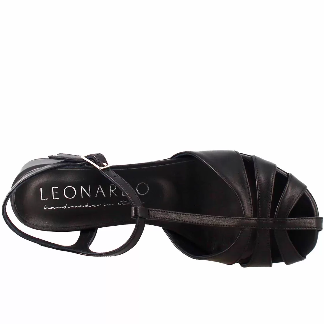 Flash Sale Leonardo Shoes Sandalo Da Donna Colore A Forma Di Gabbia Nero