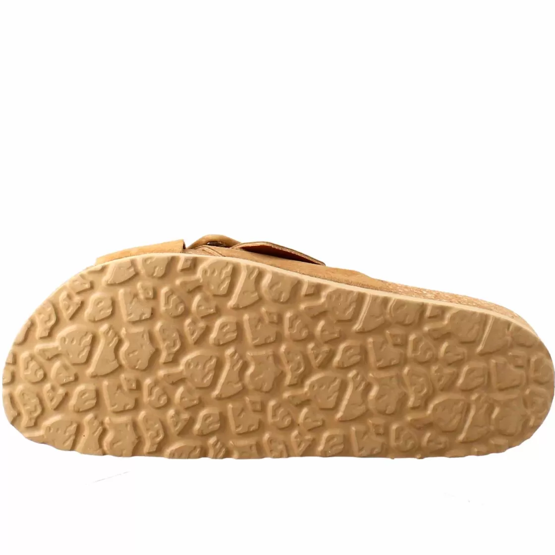 Clearance Leonardo Shoes Sandalo Doppia Fascia E Fibbia Da Donna In Pelle Scamosciata Marrone
