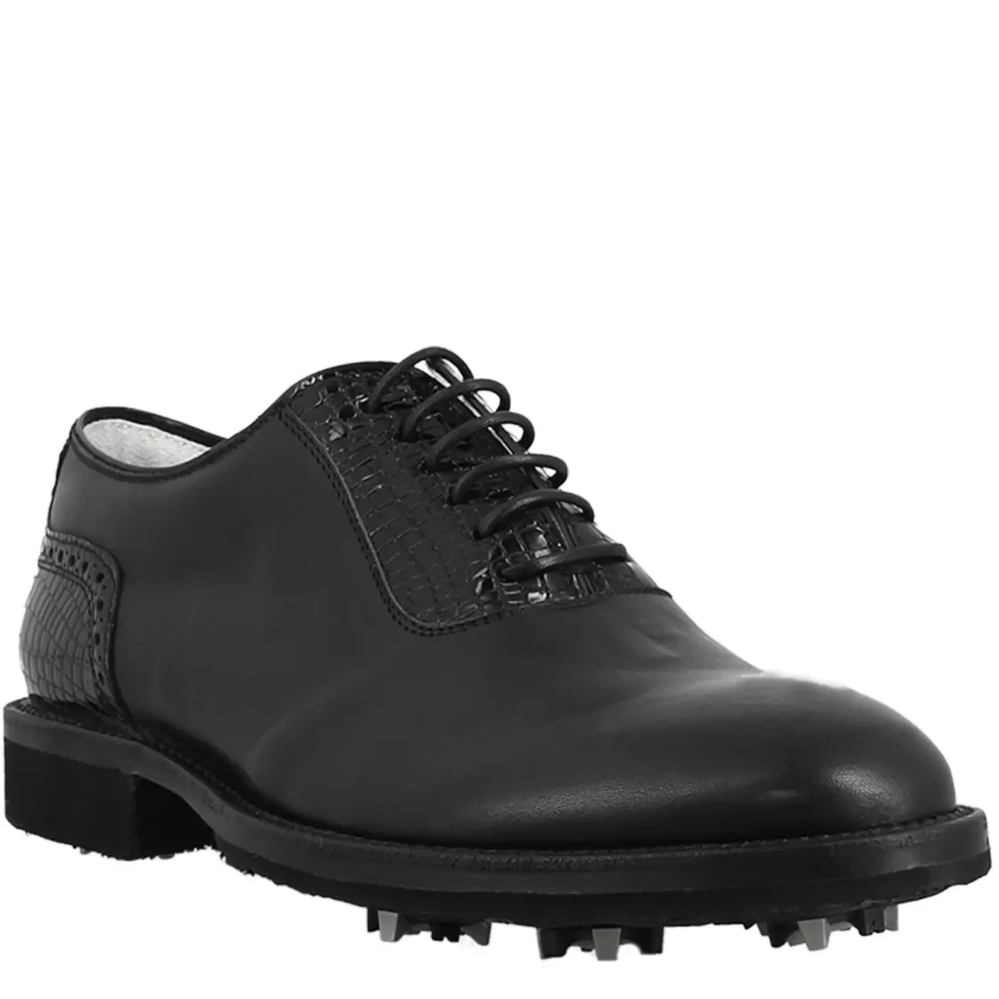 Clearance Leonardo Shoes Scarpe Da Golf Da Donna Colore Dettagli Brogue Artigianali In Pelle Nero