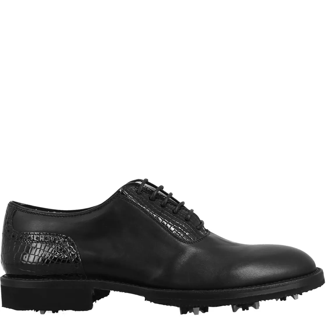 Clearance Leonardo Shoes Scarpe Da Golf Da Donna Colore Dettagli Brogue Artigianali In Pelle Nero