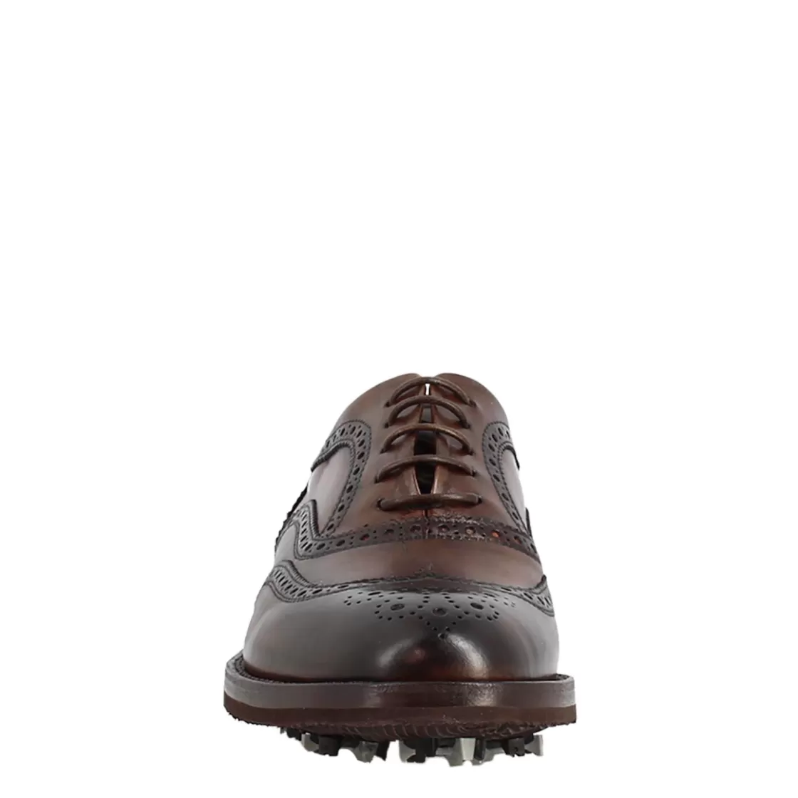 Online Leonardo Shoes Scarpe Da Golf Da Uomo Colore Dettagli Brogue Artigianali In Pelle Marrone