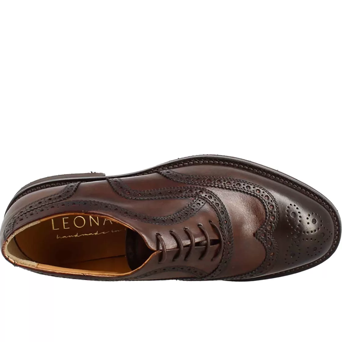 Online Leonardo Shoes Scarpe Da Golf Da Uomo Colore Dettagli Brogue Artigianali In Pelle Marrone