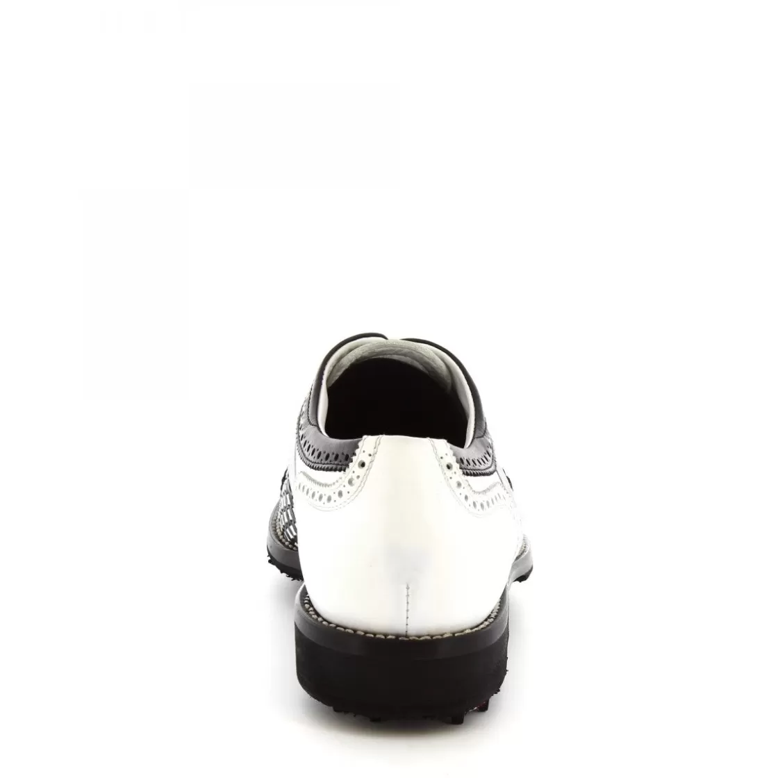 New Leonardo Shoes Scarpe Da Golf Donna Classiche Artigianali In Pelle Bianca Nera Nero