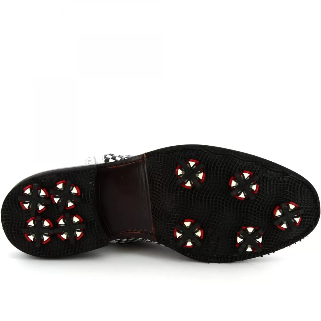 New Leonardo Shoes Scarpe Da Golf Donna Classiche Artigianali In Pelle Bianca Nera Nero