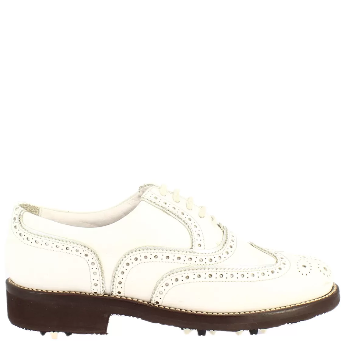 Shop Leonardo Shoes Scarpe Da Golf Donna Impermeabili Fatte A Mano In Pelle Bianca Bianco