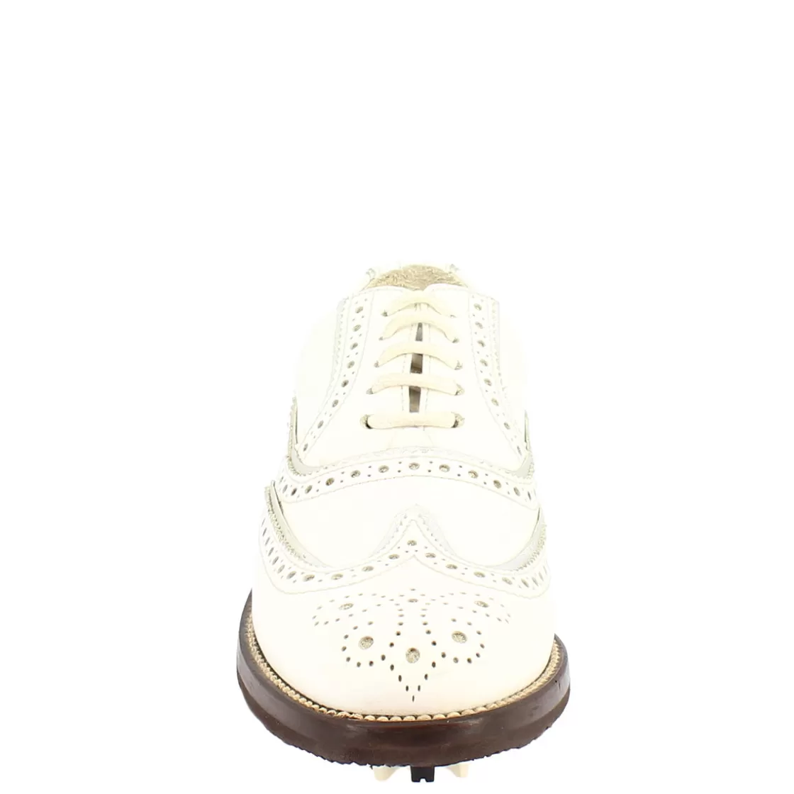 Shop Leonardo Shoes Scarpe Da Golf Donna Impermeabili Fatte A Mano In Pelle Bianca Bianco