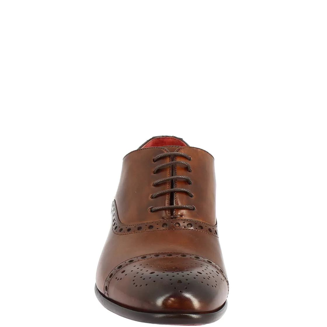 Flash Sale Leonardo Shoes Scarpe Da Uomo Stringate Francesine Fatte A Mano In Pelle Montecarlo Brandy Marrone