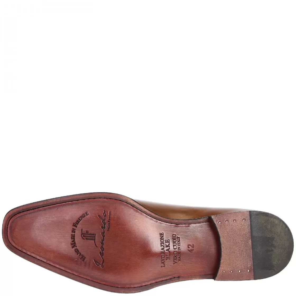 Hot Leonardo Shoes Scarpe Eleganti Da Uomo In Pelle Color Chiaro Marrone