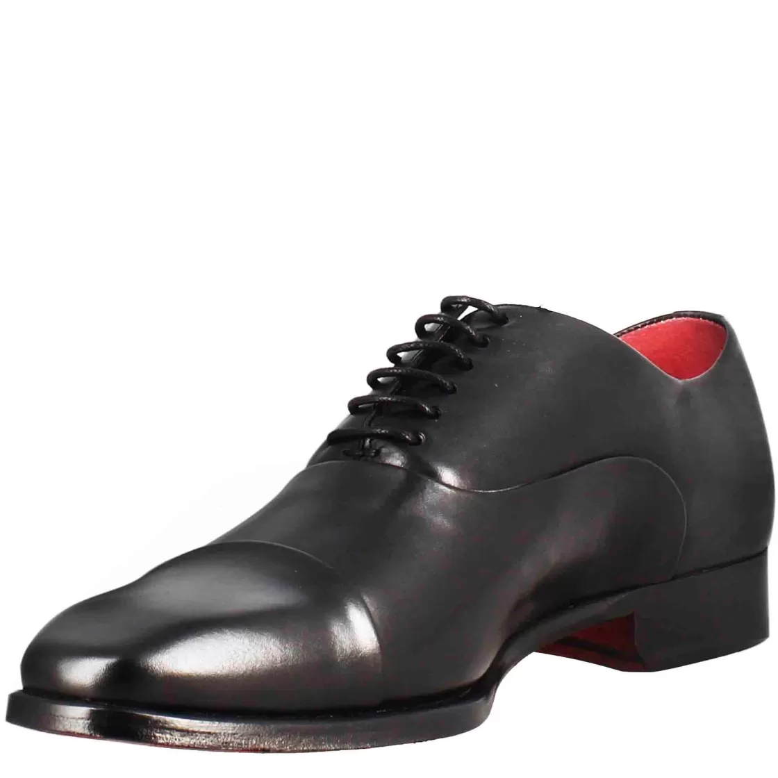 Sale Leonardo Shoes Scarpe Francesine Con Puntale In Pelle Color Nero