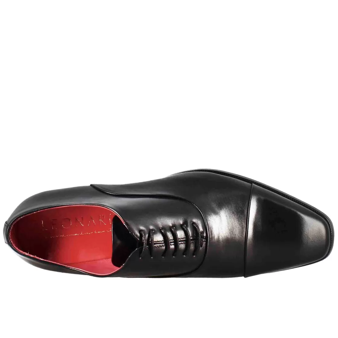 Sale Leonardo Shoes Scarpe Francesine Con Puntale In Pelle Color Nero