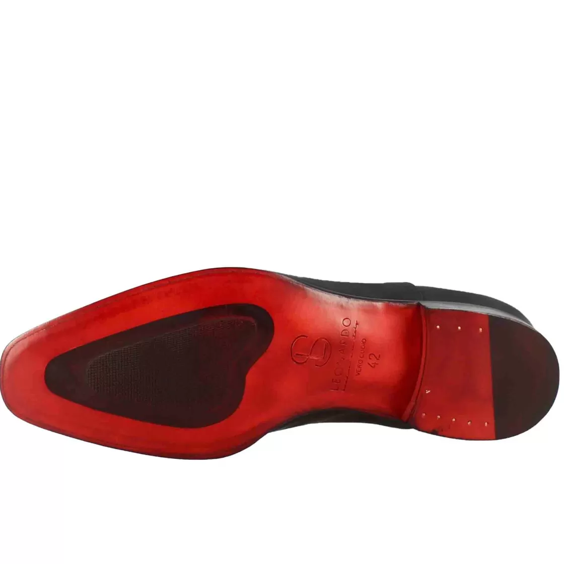 Sale Leonardo Shoes Scarpe Francesine Con Puntale In Pelle Color Nero