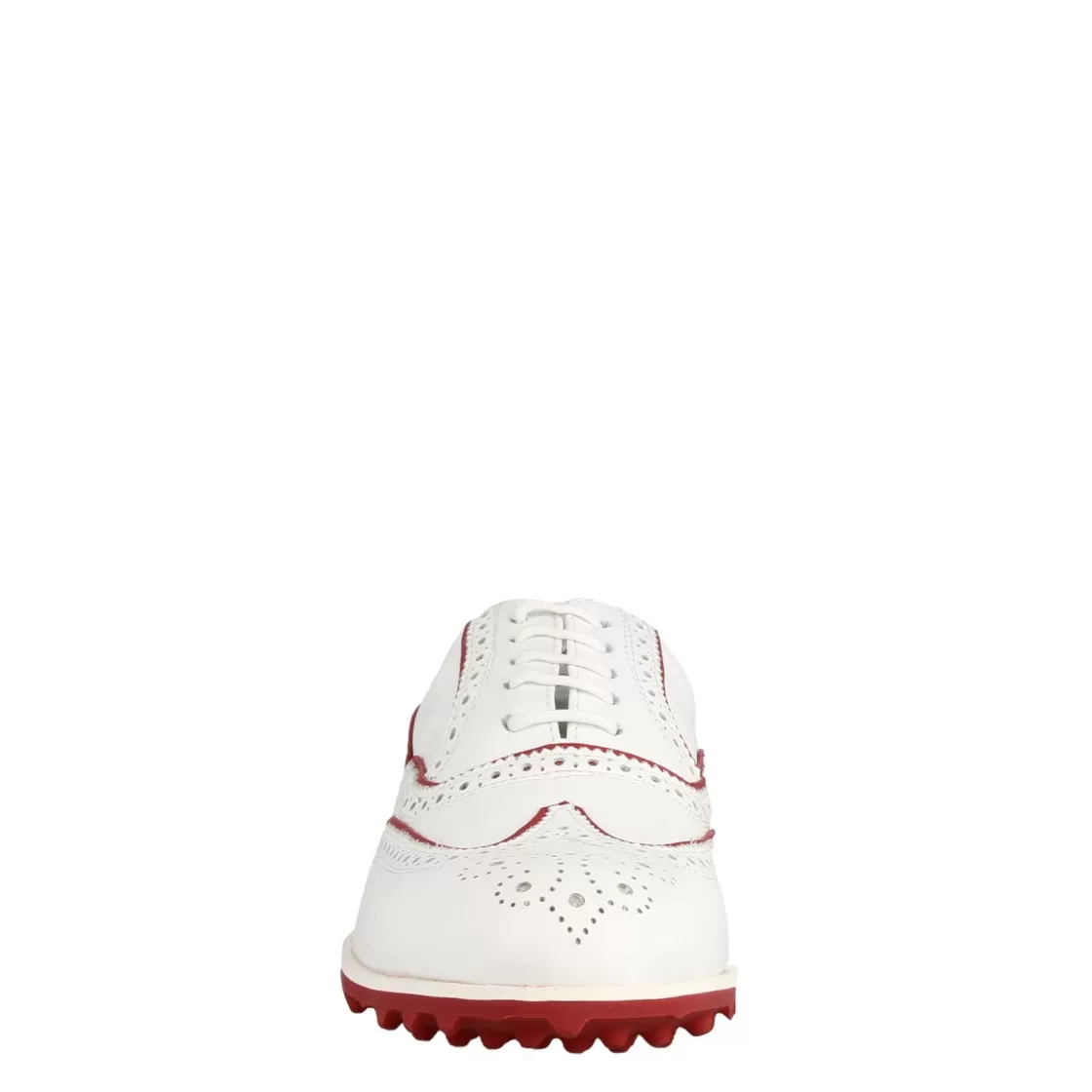 Sale Leonardo Shoes Scarpe Golf Fatte A Mano Da Uomo In Pelle Colore Con Dettagli Colore Rosso. Bianco