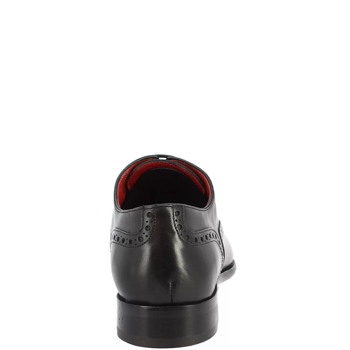 Hot Leonardo Shoes Scarpe Stringate Da Uomo Francesine Fatte A Mano In Pelle Nera Nero