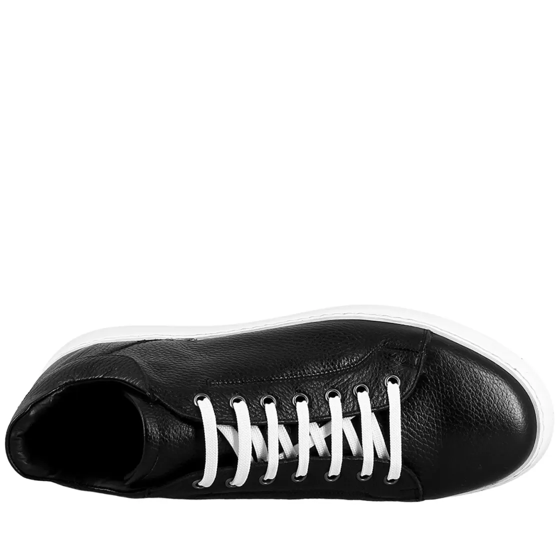 Hot Leonardo Shoes Sneaker Colore Elegante Da Uomo In Pelle Liscia Nero