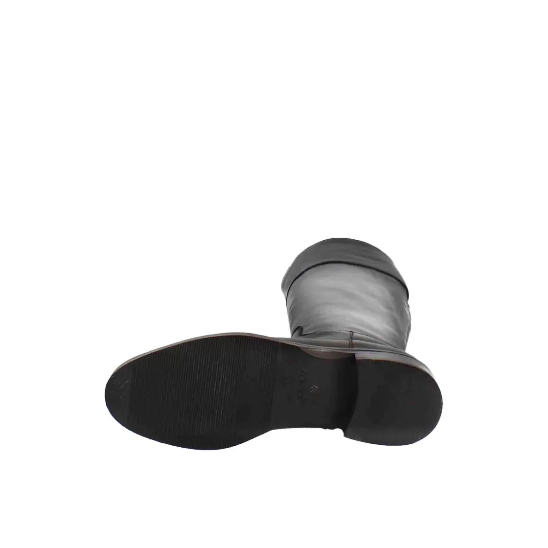 Flash Sale Leonardo Shoes Stivale Al Ginocchio Da Donna Liscio Con Tacco Basso In Pelle E Nero Verde