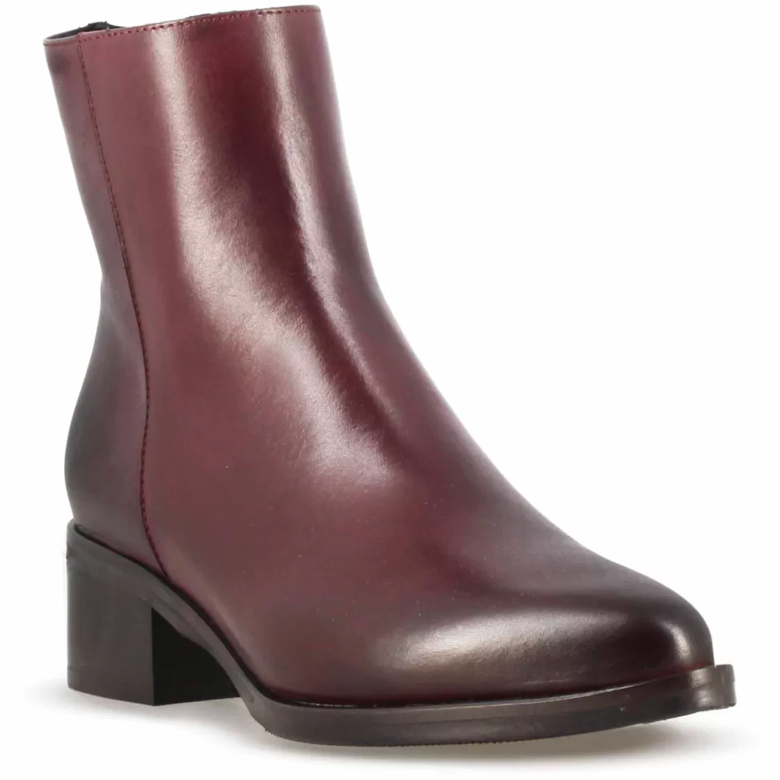 Discount Leonardo Shoes Stivaletto A Punta Da Donna, In Pelle Colore Fatto A Mano Bordeaux