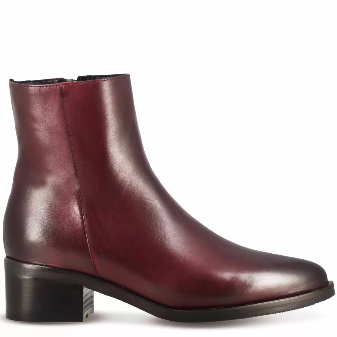 Discount Leonardo Shoes Stivaletto A Punta Da Donna, In Pelle Colore Fatto A Mano Bordeaux