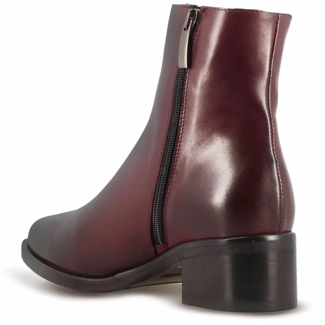 Discount Leonardo Shoes Stivaletto A Punta Da Donna, In Pelle Colore Fatto A Mano Bordeaux