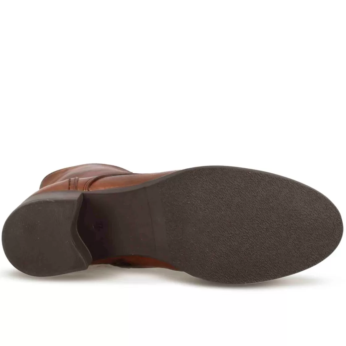 Fashion Leonardo Shoes Stivaletto Anfibio Altezza Sopra La Caviglia Da Donna In Vera Pelle Colore Marrone