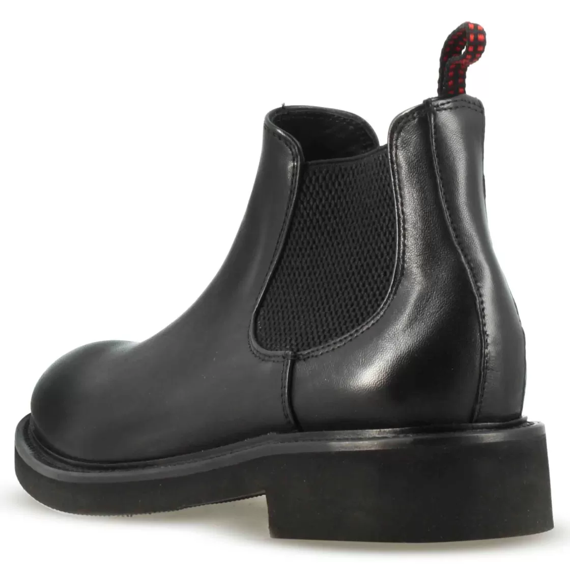 Outlet Leonardo Shoes Stivaletto Chelsea Da Donna In Vera Pelle Colore Ultraleggero Nero