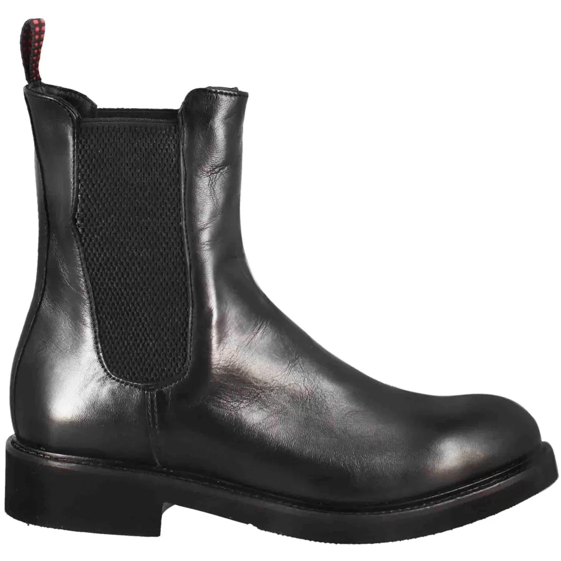Sale Leonardo Shoes Stivaletto Chelsea Paupa Da Donna In Pelle Lavata Colore Nero