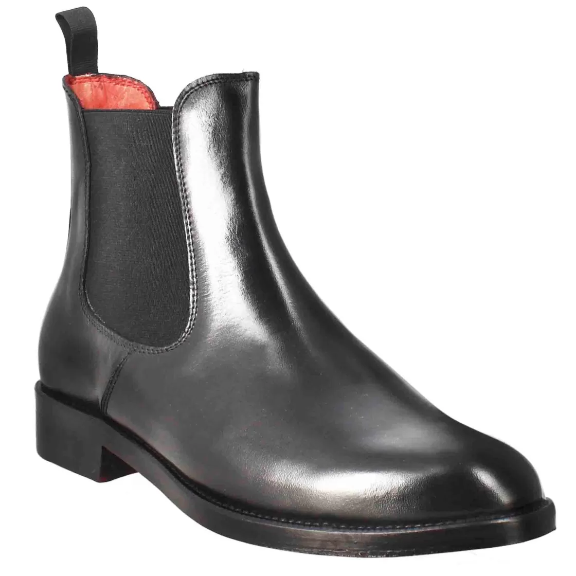 Cheap Leonardo Shoes Stivaletto Da Donna Chelsea Liscio In Pelle Colore Nero