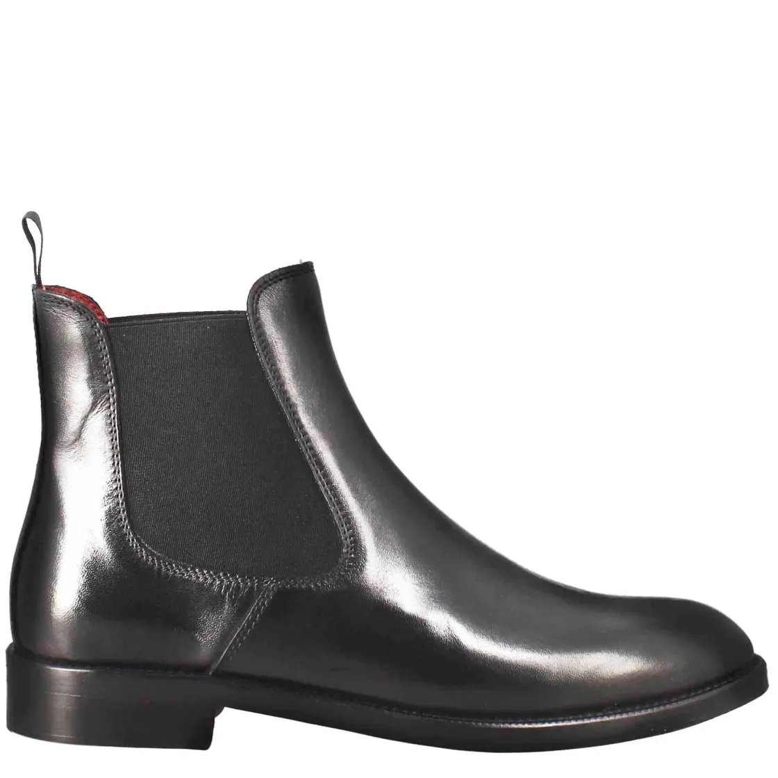 Cheap Leonardo Shoes Stivaletto Da Donna Chelsea Liscio In Pelle Colore Nero