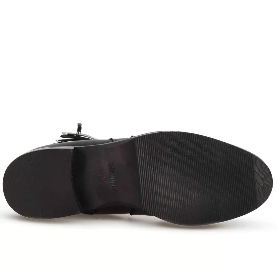 Cheap Leonardo Shoes Stivaletto Da Donna In Pelle Colore Con Fibbia Decorativa Alla Caviglia Nero