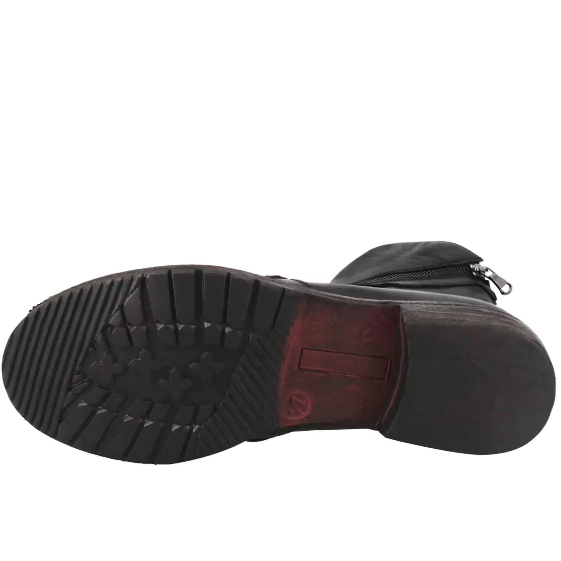 Discount Leonardo Shoes Stivaletto Da Donna In Pelle Lavata Colore Con Doppia Zip Nero