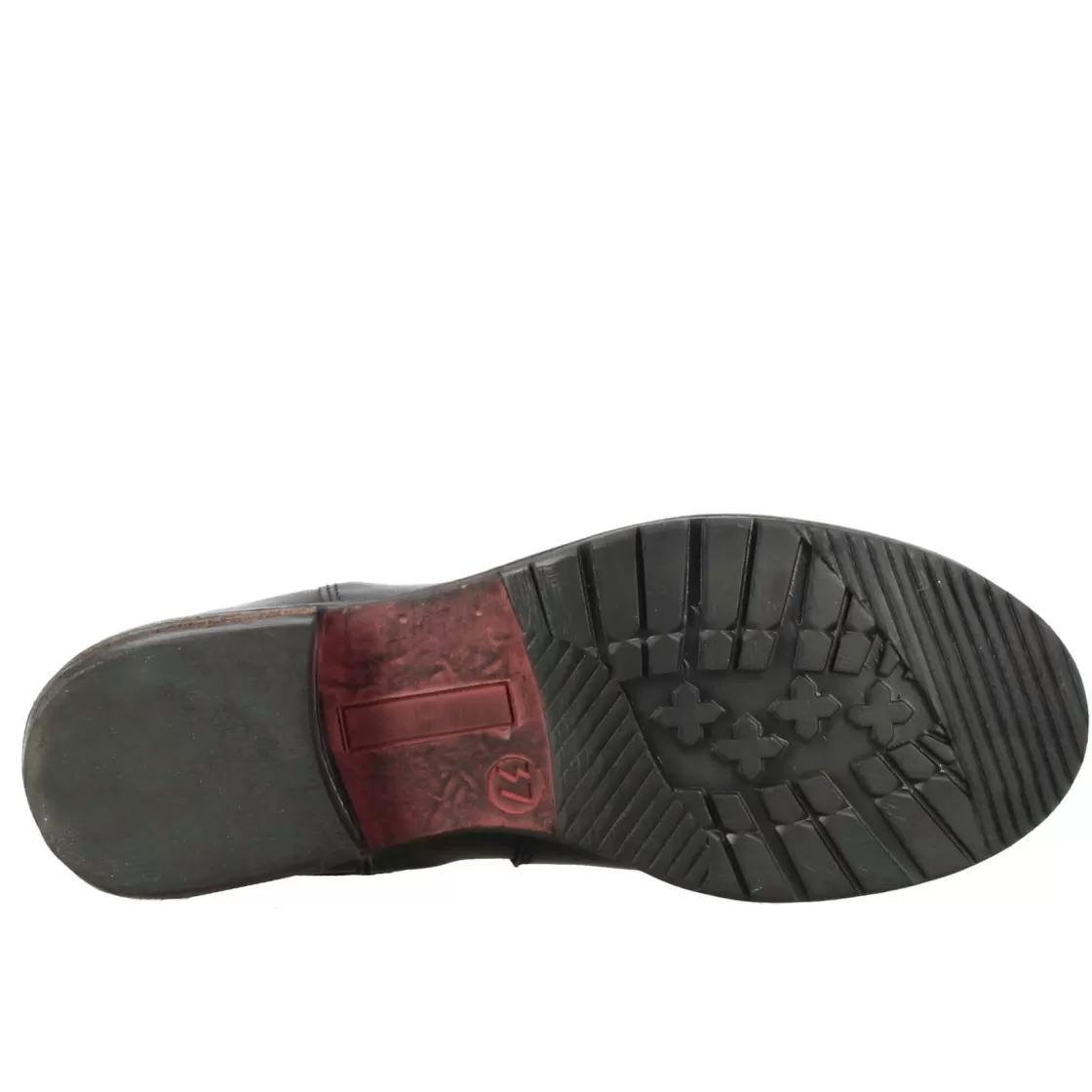 Cheap Leonardo Shoes Stivaletto Da Donna In Vera Pelle Colore Effetto Vintage Nero