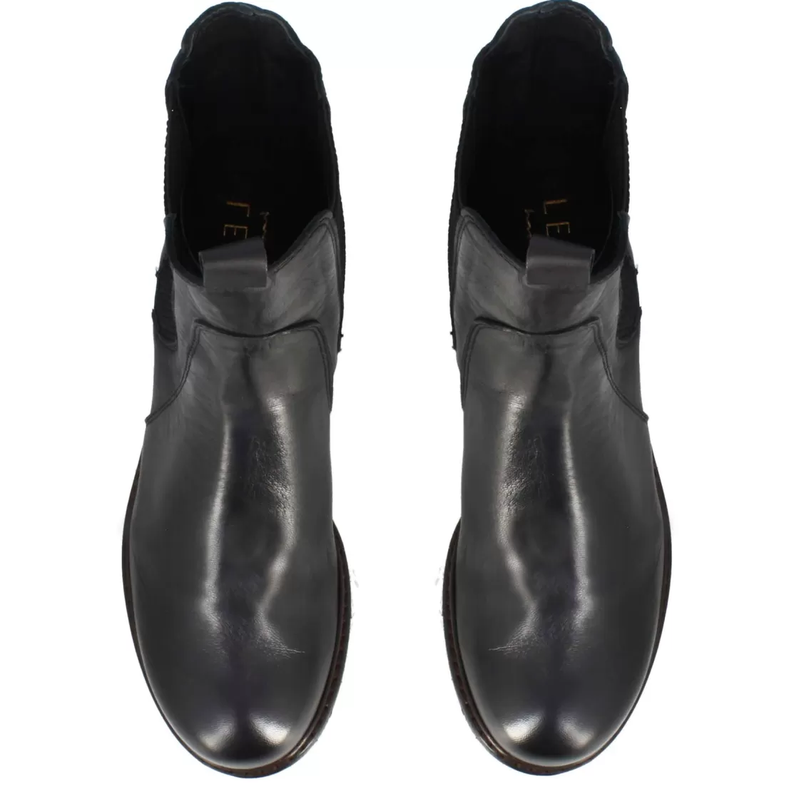 Cheap Leonardo Shoes Stivaletto Da Donna In Vera Pelle Colore Effetto Vintage Nero