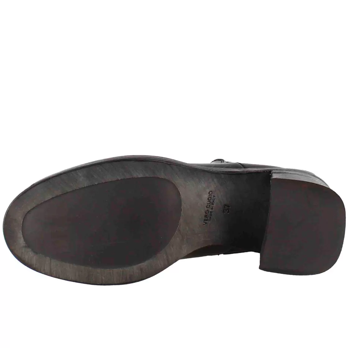 Sale Leonardo Shoes Stivaletto Diver Chelsea Da Donna Con Tacco In Pelle Lavata Colore Nero