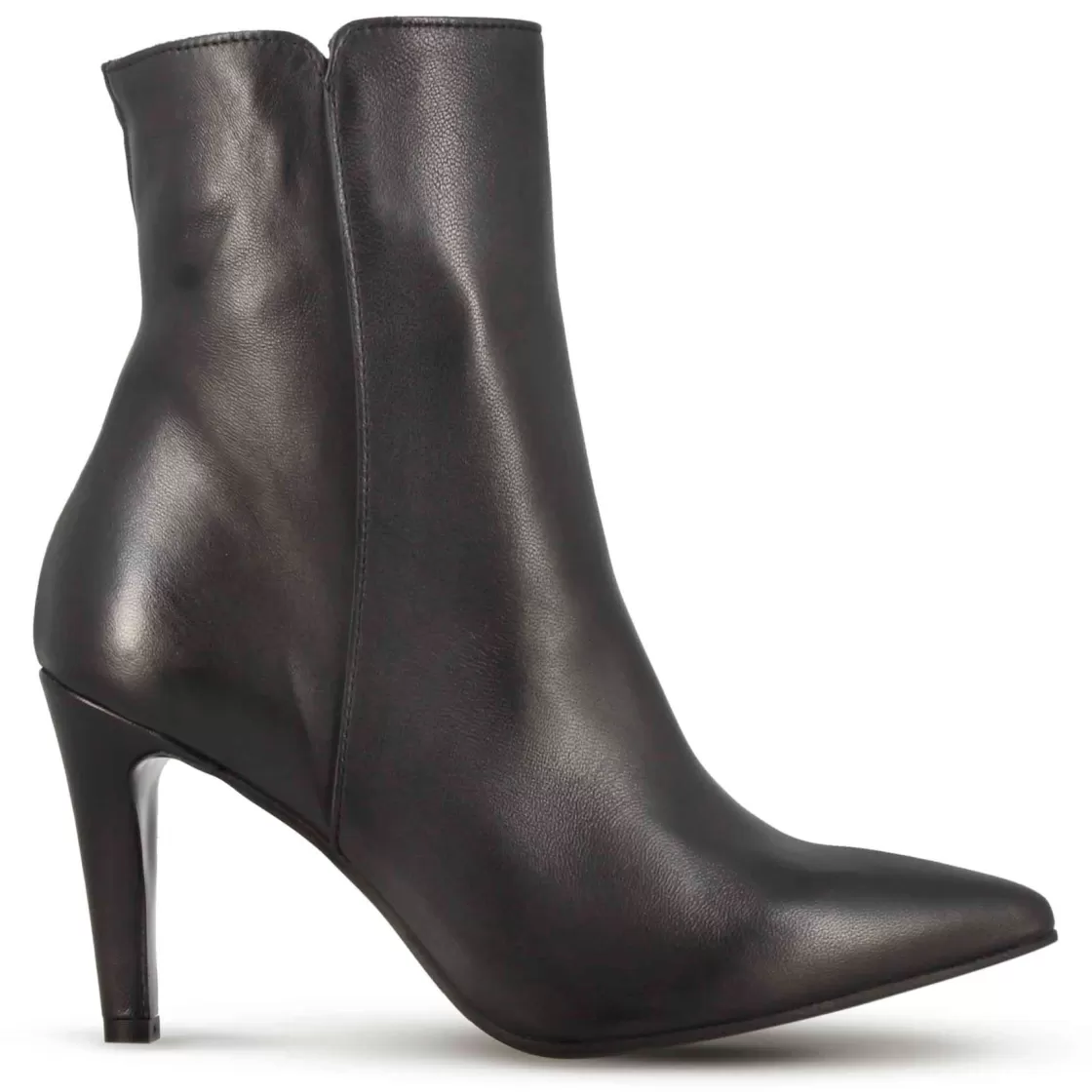 Discount Leonardo Shoes Stivaletto Elegante Da Donna A Punta In Pelle Colore Nero